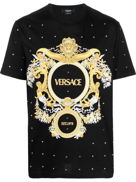 versace t-shirt damen medusa|Versace baroque t shirt.